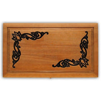 Backgammon carved wooden (oak), model "ND-007ML"