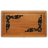 Backgammon carved wooden (oak), model "ND-007ML"