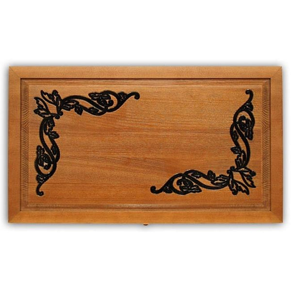 Backgammon carved wooden (oak), model "ND-007ML"