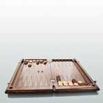 Backgammon carved wooden, model "Crown"