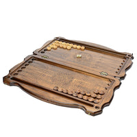 Backgammon carved wooden, model "Tiger"
