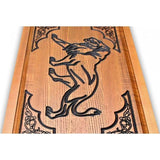 Backgammon carved wooden (oak), model "Lion"