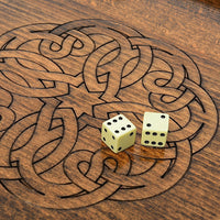 Backgammon carved wooden, model "Tiger"