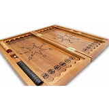 Backgammon carved wooden (oak), model "Lion"